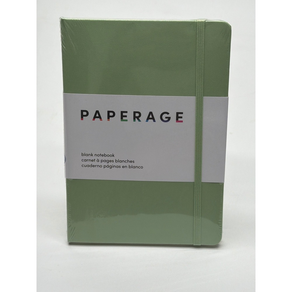 Paperage Blank Notebook Sage Green Hardcover Journal 160‎ Pages 5.6x8 100gsm